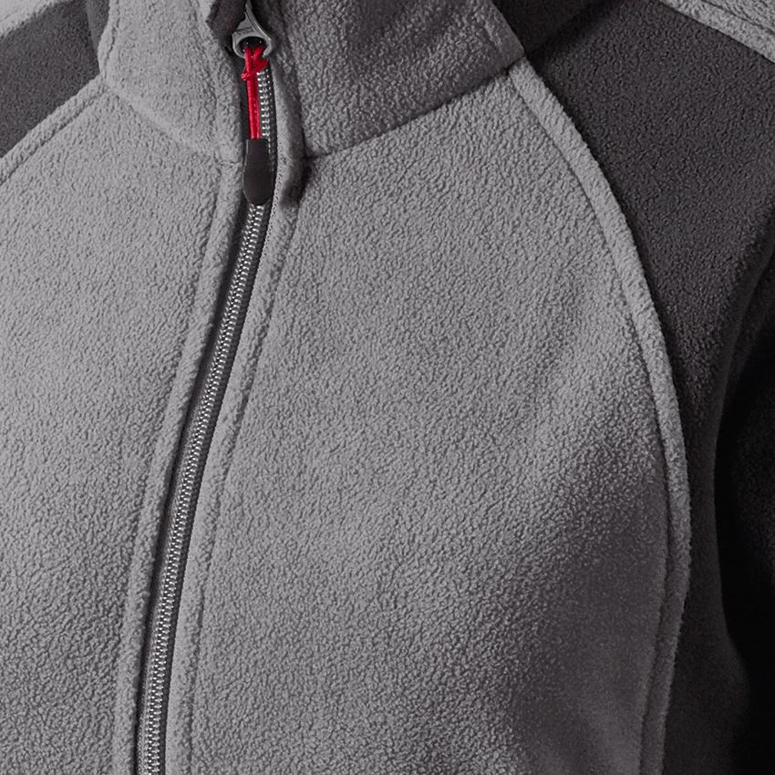 Work Jackets: Ladies' Microfleece jacket dryplexx® micro + anthracite/black 2