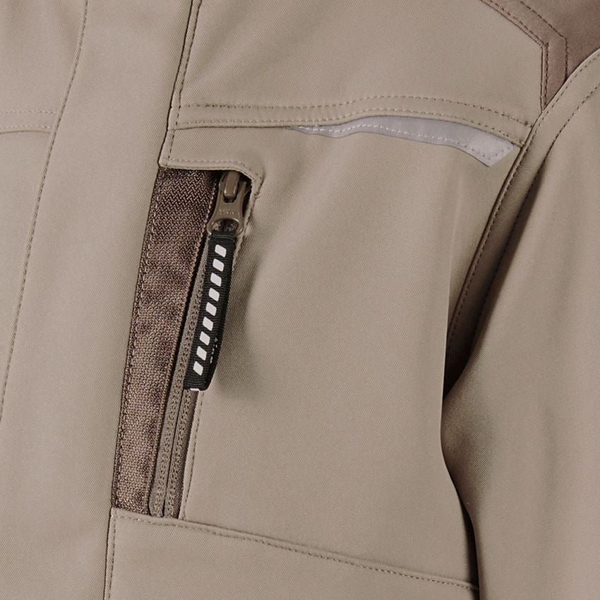 Jackets: Children's softshell jacket e.s.motion + clay/peat 2