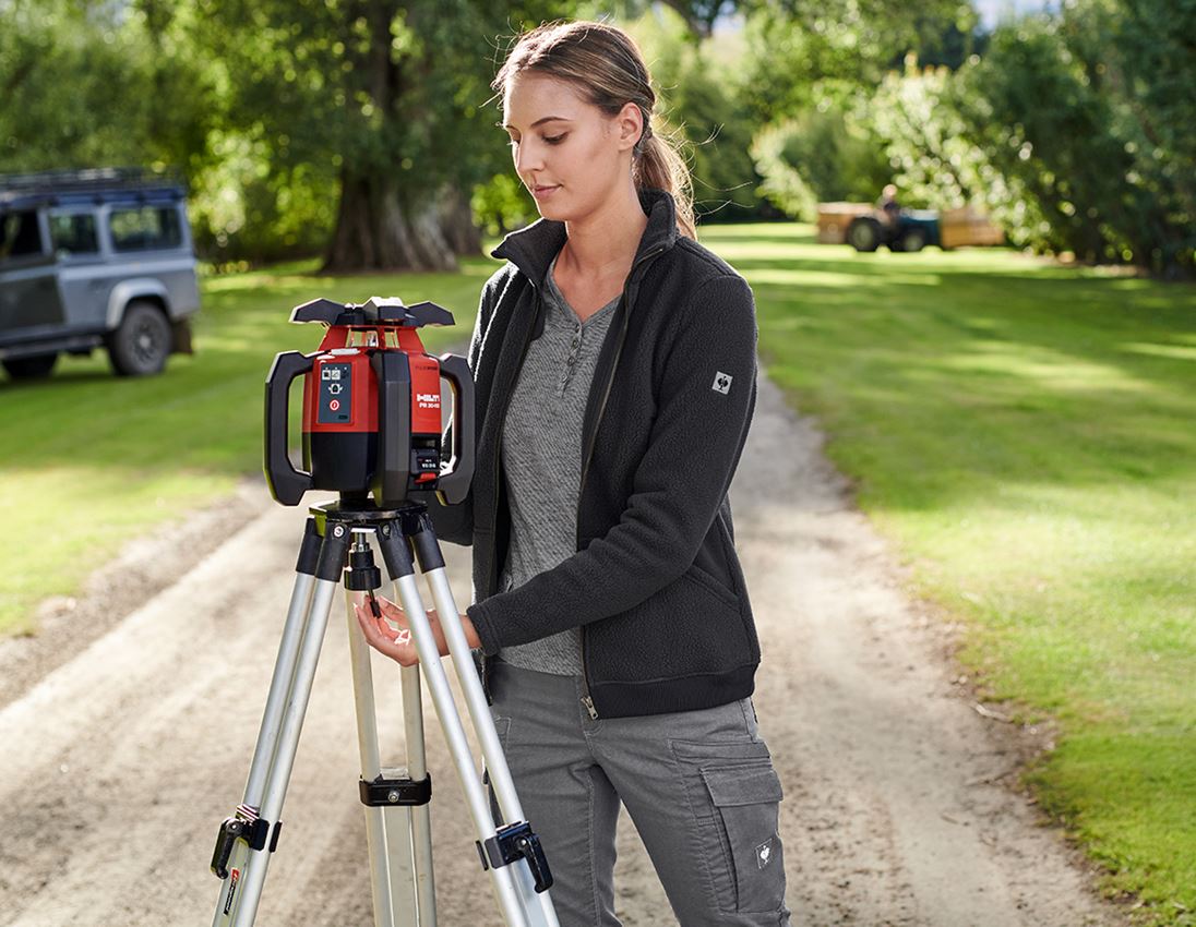 Work Jackets: Faux fur jacket e.s.vintage, ladies' + black 1