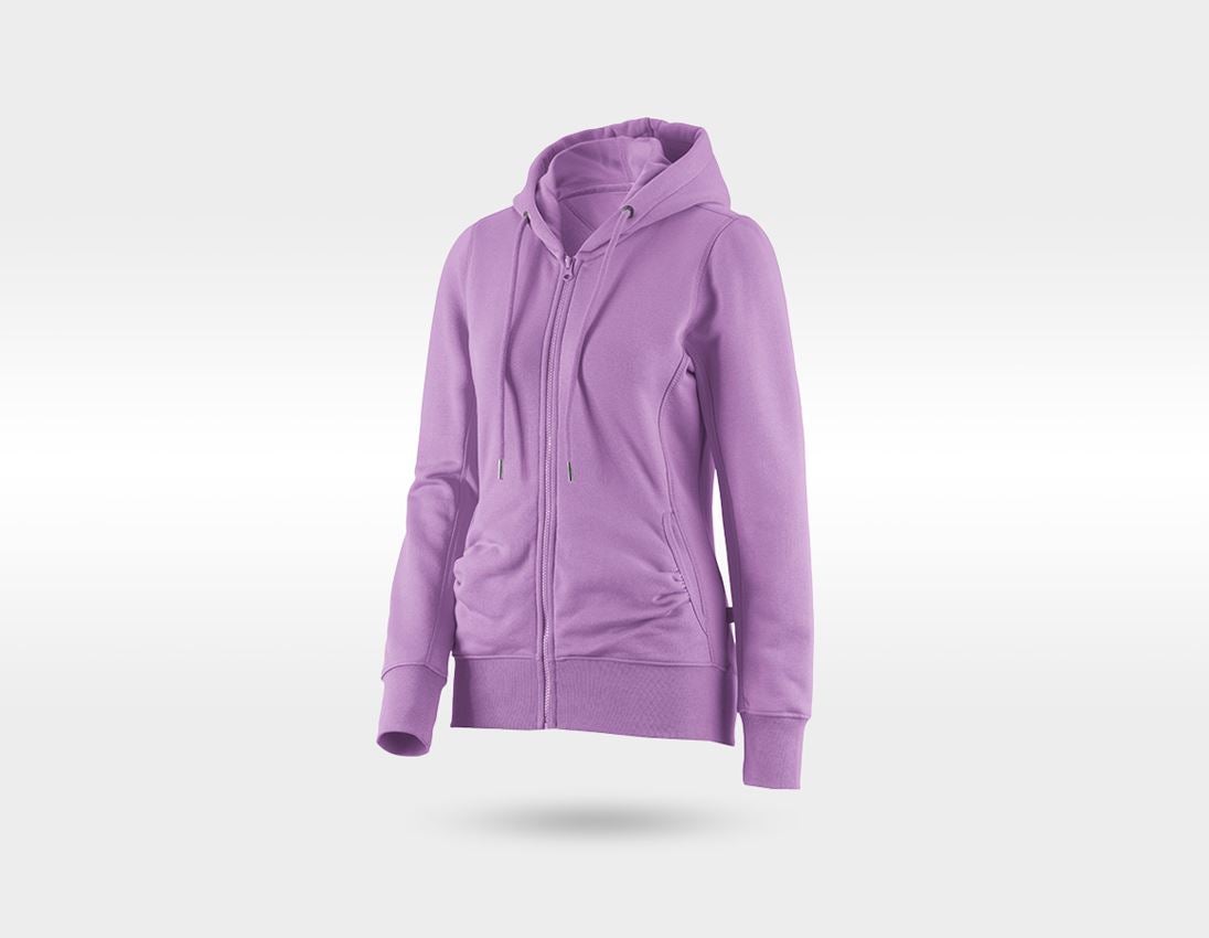 Work Jackets: SET: Softshell jacket + Hoody sweatjacket, ladies' + stone/lavender