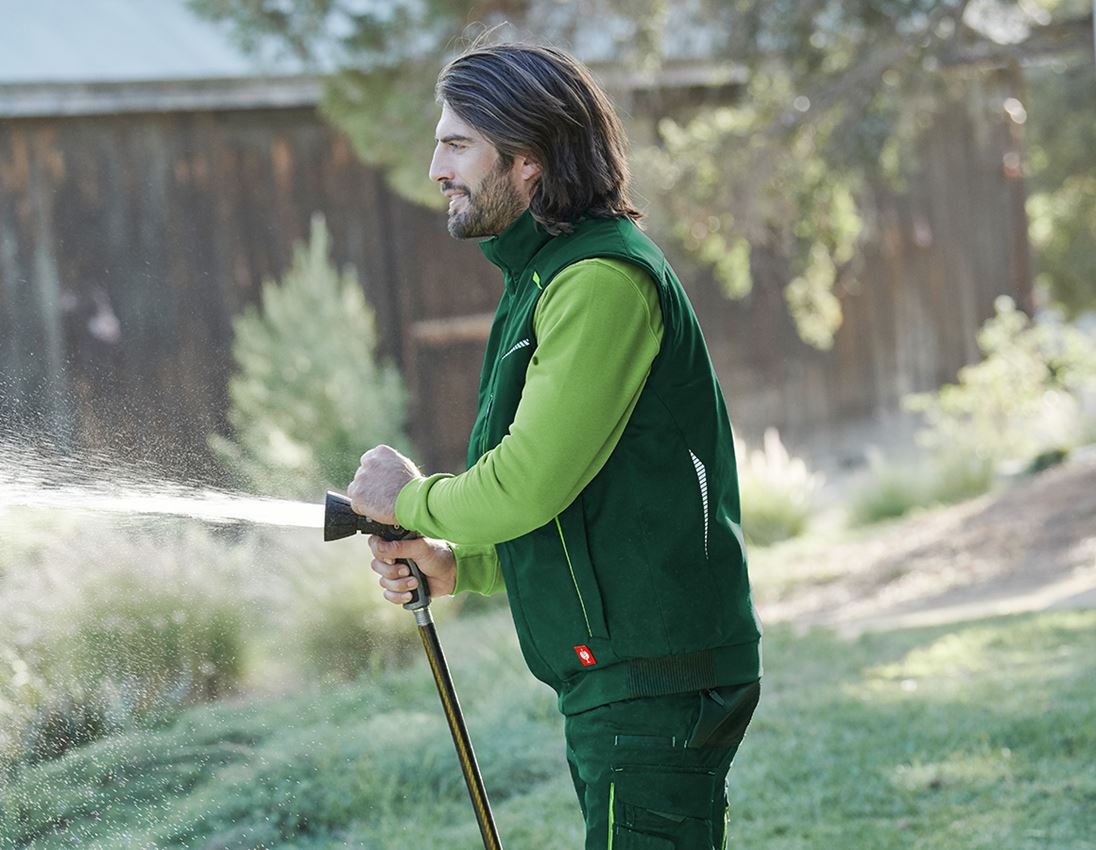 Work Body Warmer: Winter softshell bodywarmer e.s.motion 2020 + green/seagreen 1
