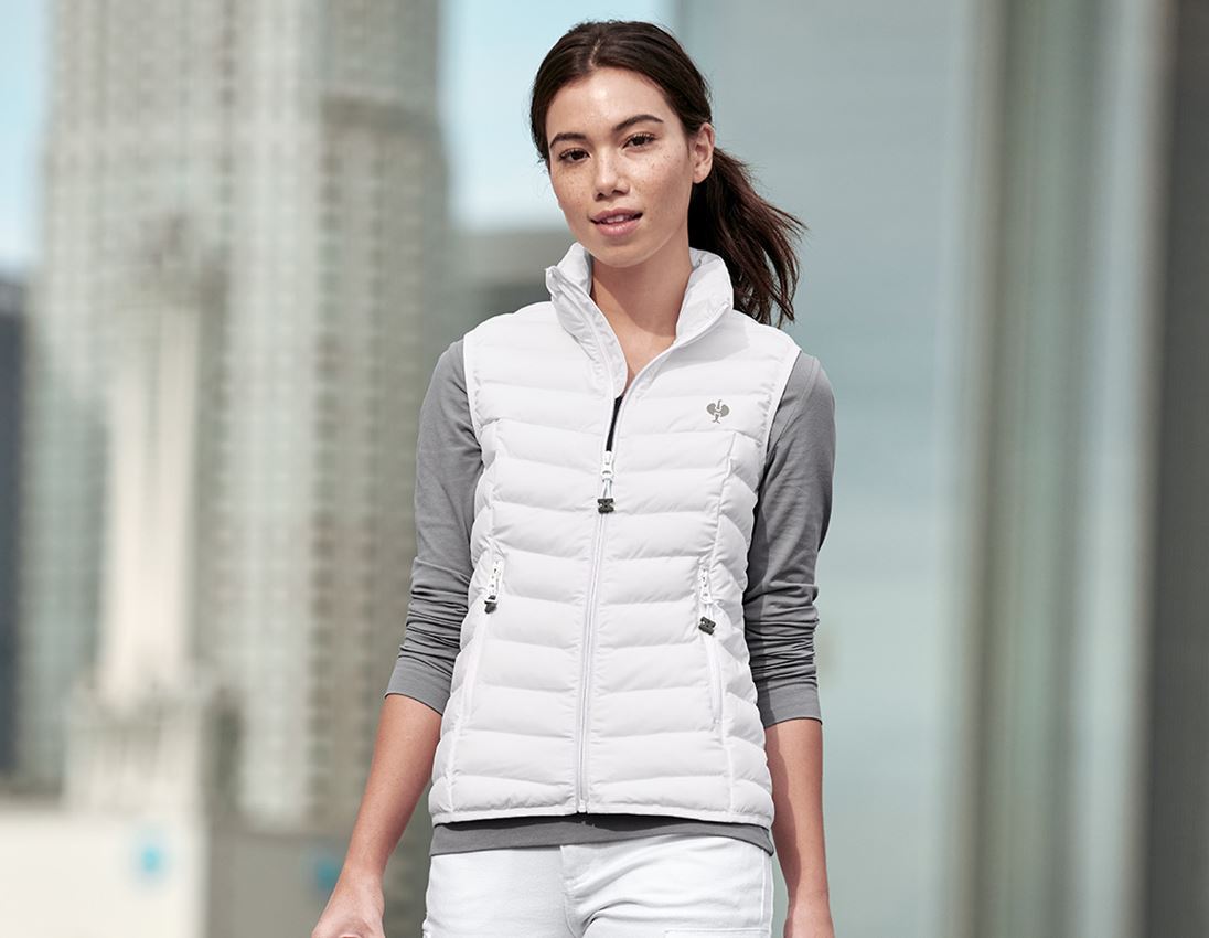 Work Body Warmer: Bodywarmer e.s.motion ten, ladies' + white