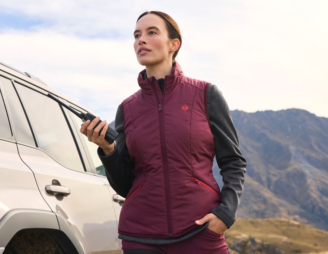 Topics: Bodywarmer e.s.trail, ladies' + mahoganyred/opalred