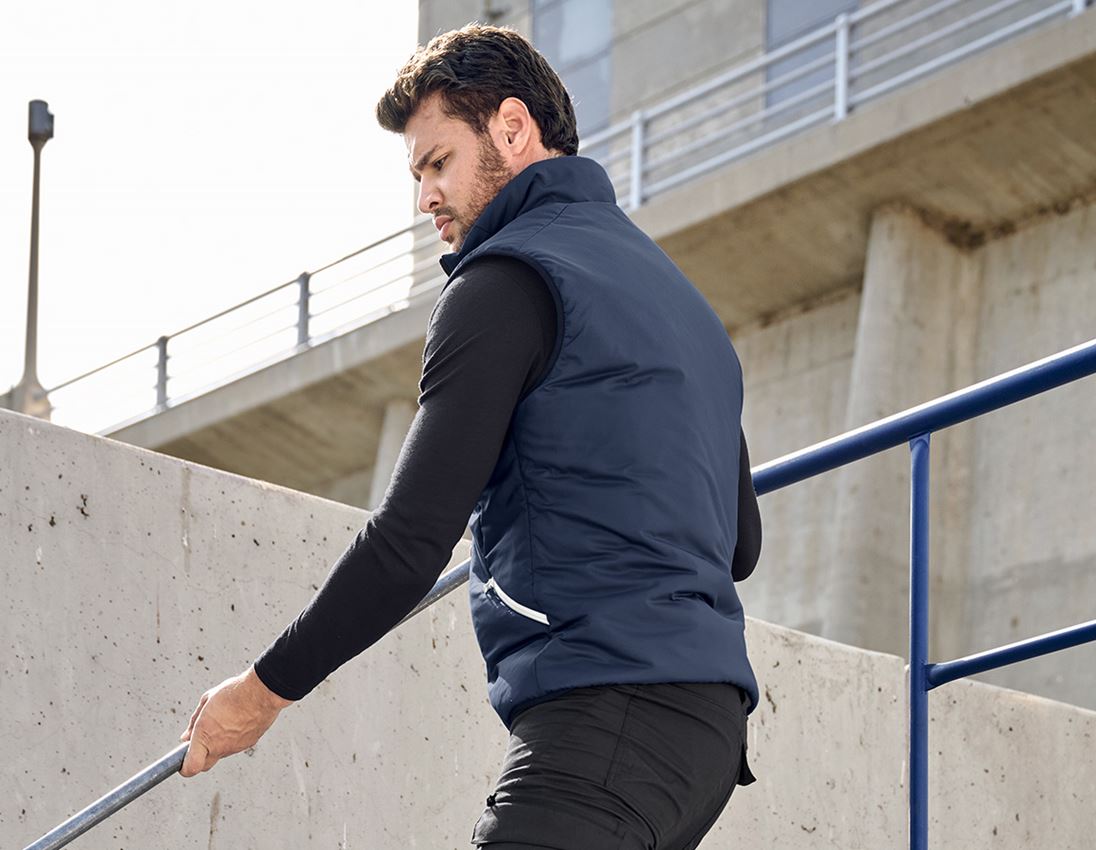 Work Body Warmer: Bodywarmer e.s.trail + deepblue/white 1