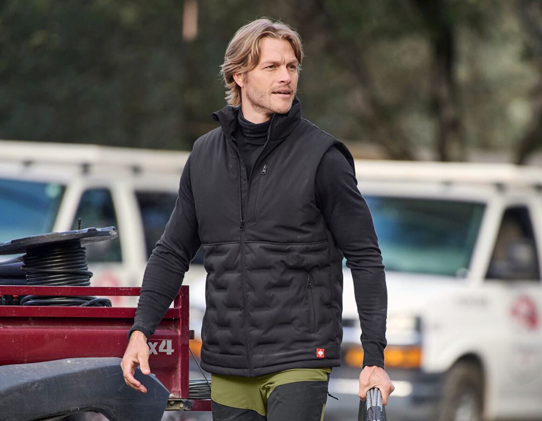Work Body Warmer: e.s. Padded bodywarmer + black