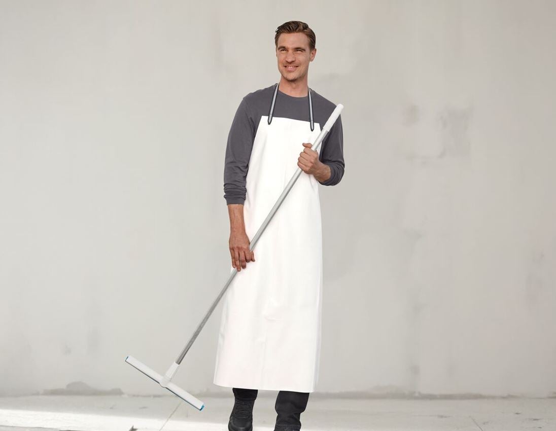 Aprons: Rubber Apron, white + white