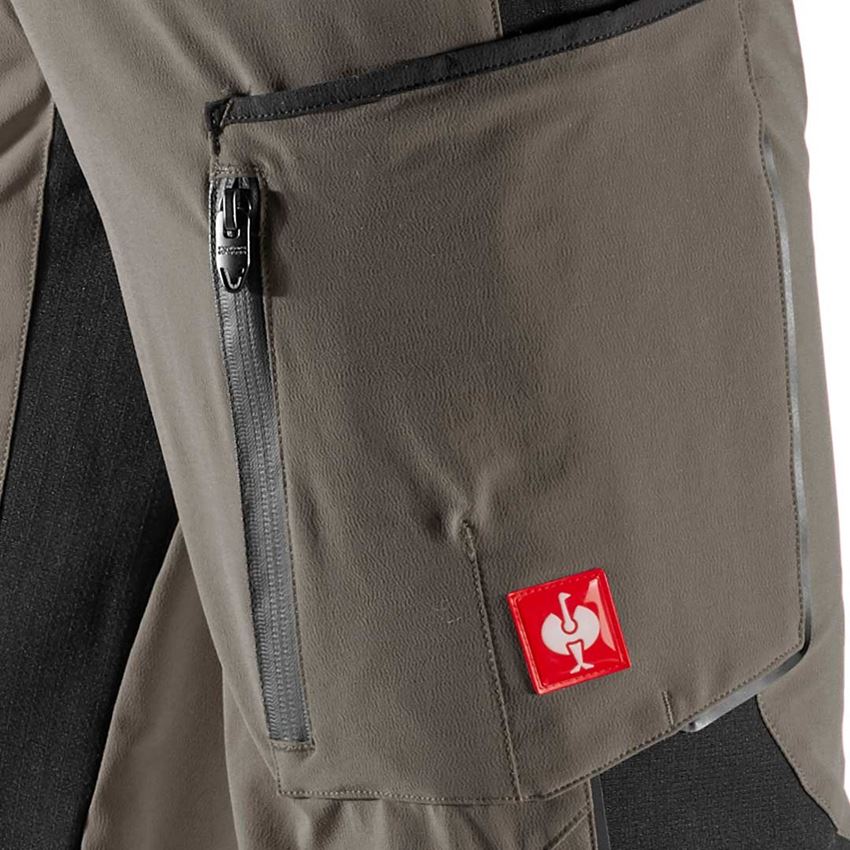 Work Trousers: Cargo trousers e.s.vision stretch, men's + stone/black 2