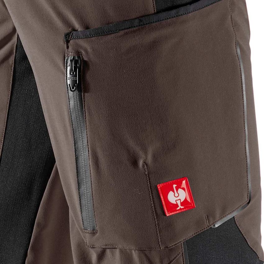 Work Trousers: Cargo trousers e.s.vision stretch, men's + chestnut/black 2