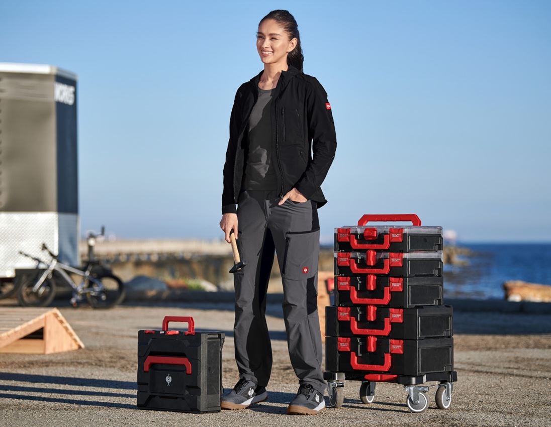 Work Trousers: Cargo trousers e.s.vision stretch, ladies' + anthracite 1