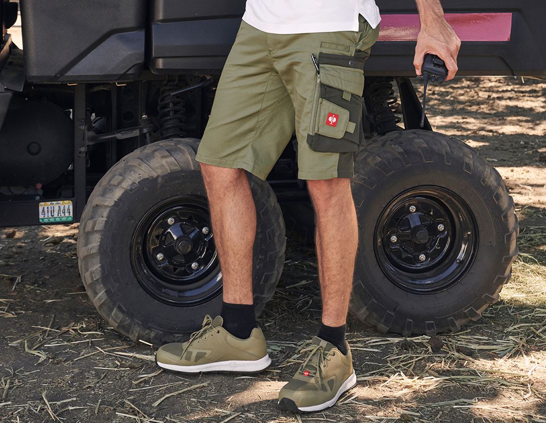 Work Trousers: Shorts e.s.motion + reed/moss