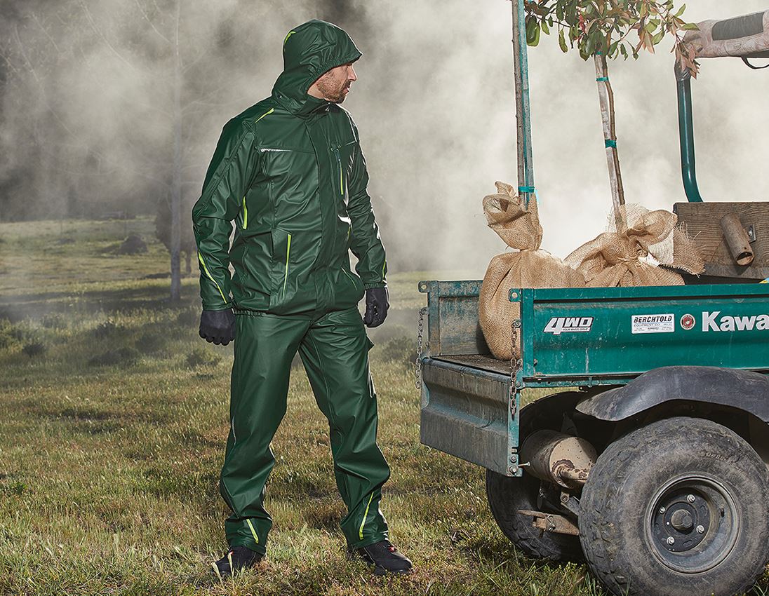 Topics: Rain trousers e.s.motion 2020 superflex + green/seagreen 3