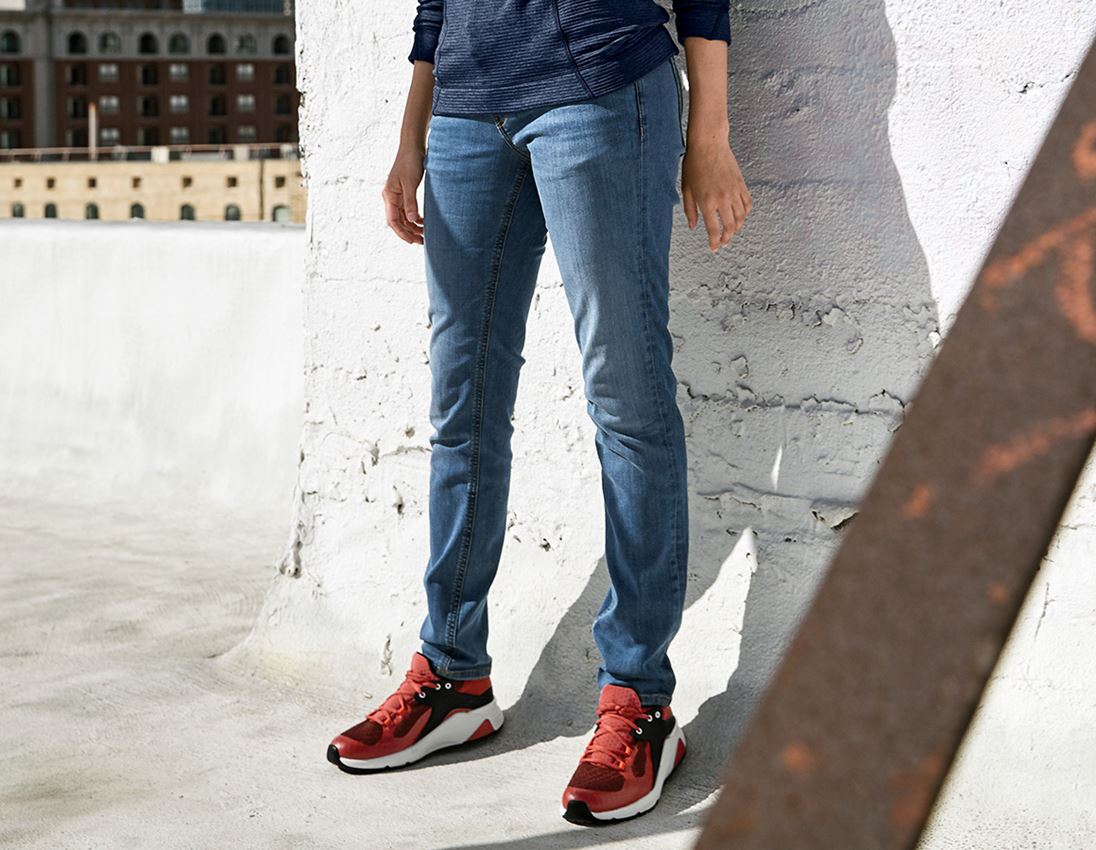 Work Trousers: e.s. 5-pocket stretch jeans, ladies' + stonewashed 1