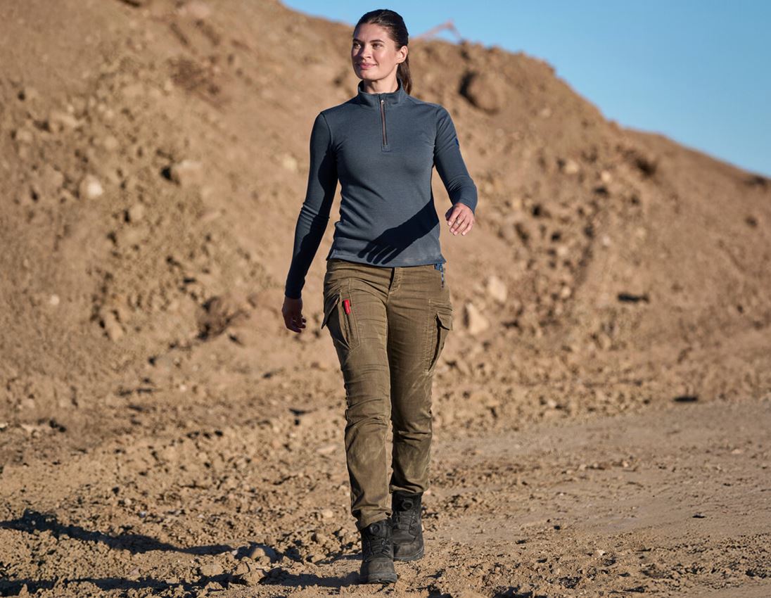 Work Trousers: Cargo trousers e.s.vintage, ladies' + sepia 2