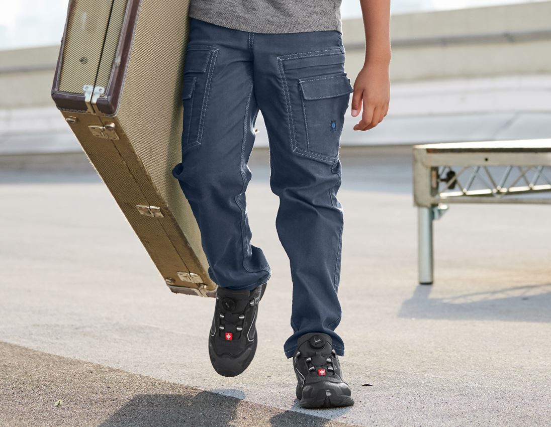 Trousers: Cargo trousers e.s.vintage, children's + arcticblue