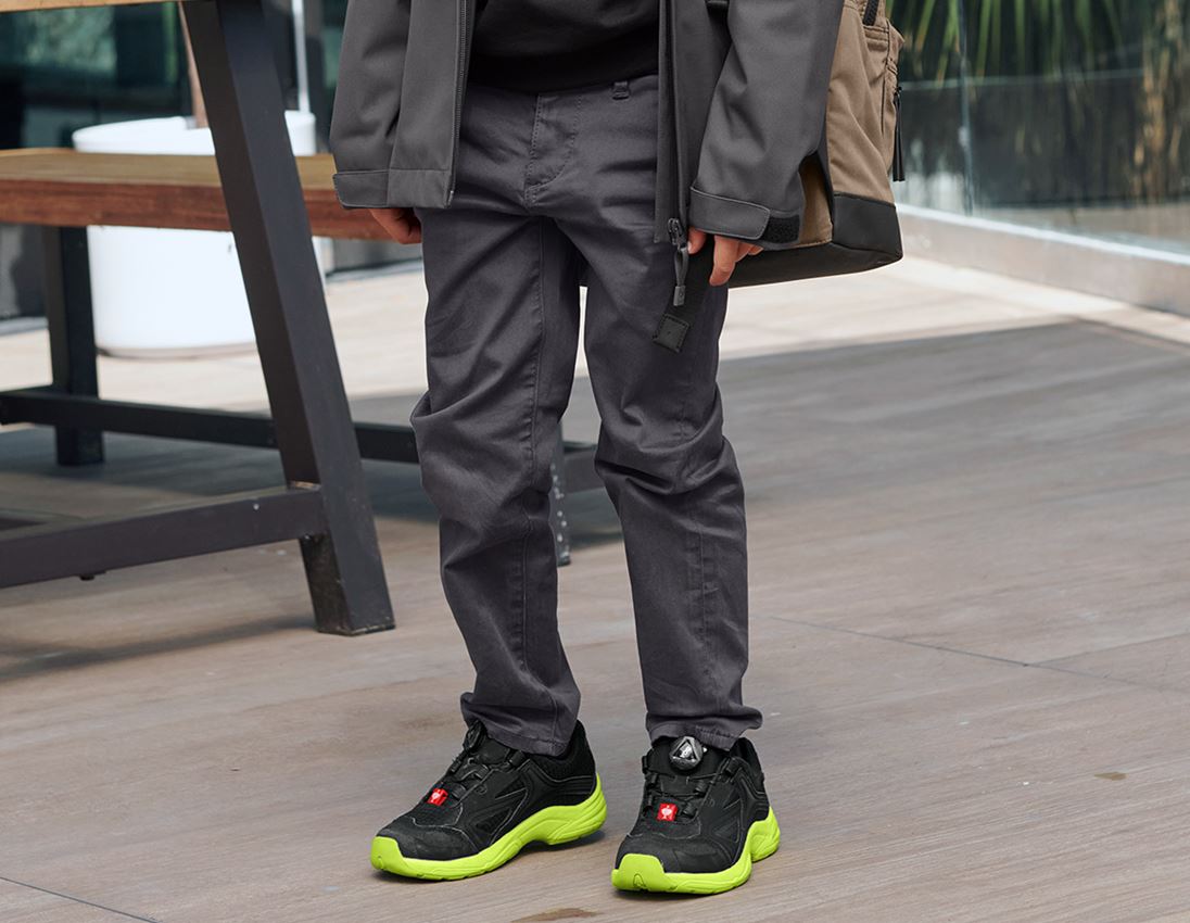 Trousers: e.s. Chino, children's + anthracite