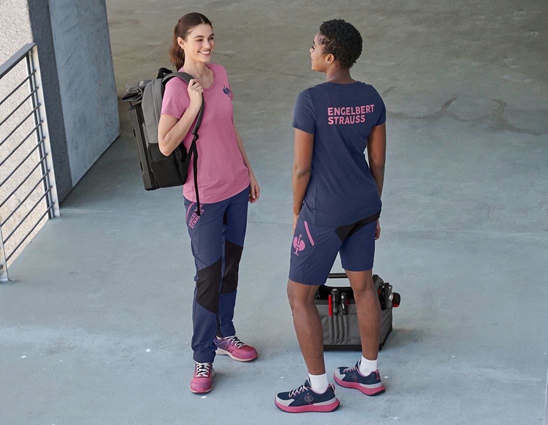 Work Trousers: Functional shorts e.s.trail, ladies' + deepblue/tarapink 2