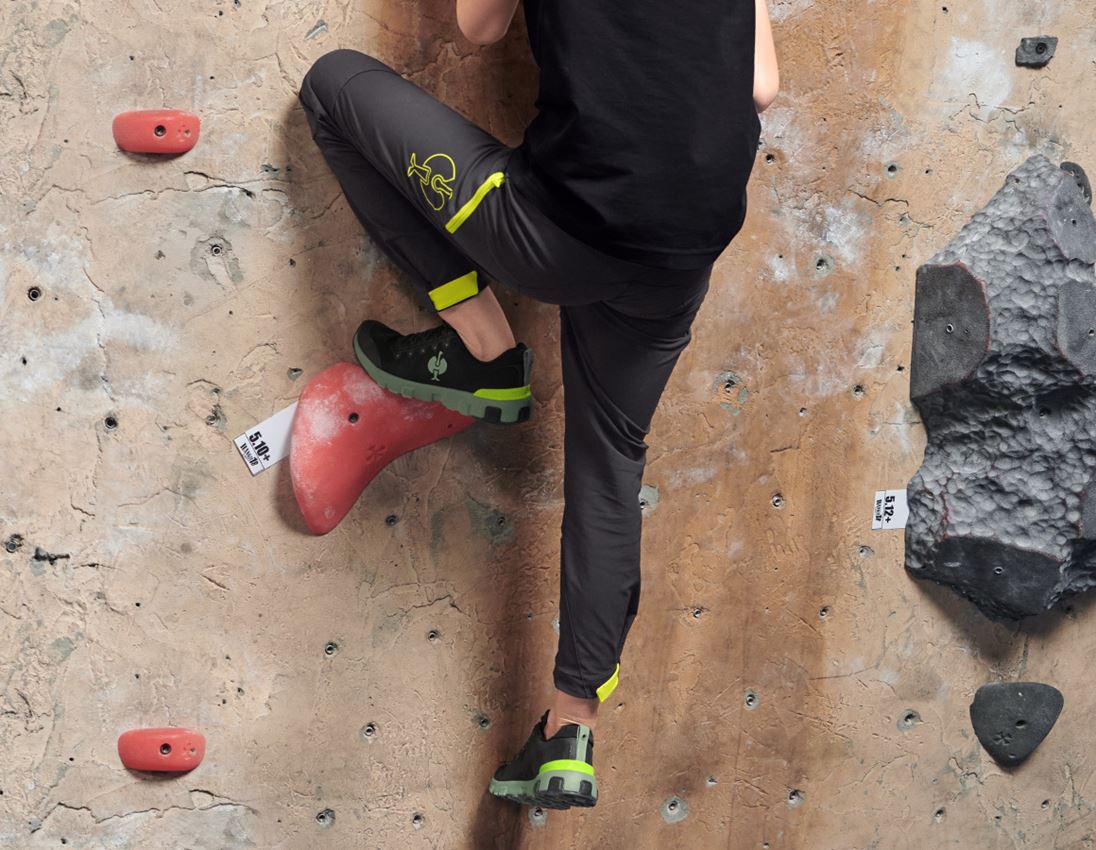 Trousers: Functional trousers e.s.trail, children's + black/acid yellow 2