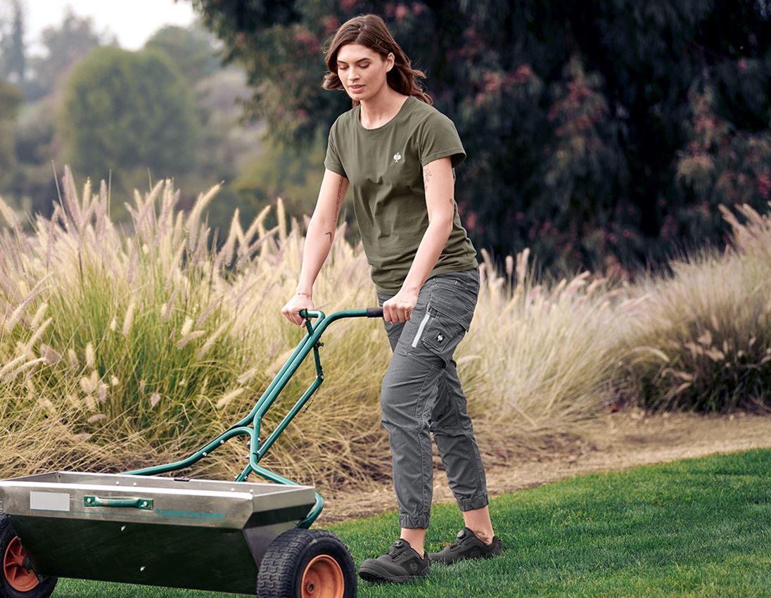 Work Trousers: Cargo trousers e.s.motion ten summer, ladies' + oxidblack 1