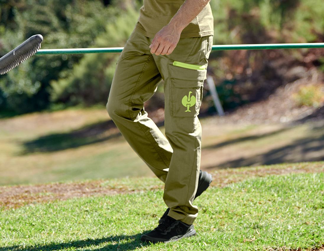 Work Trousers: Cargo trousers e.s.trail + junipergreen/limegreen