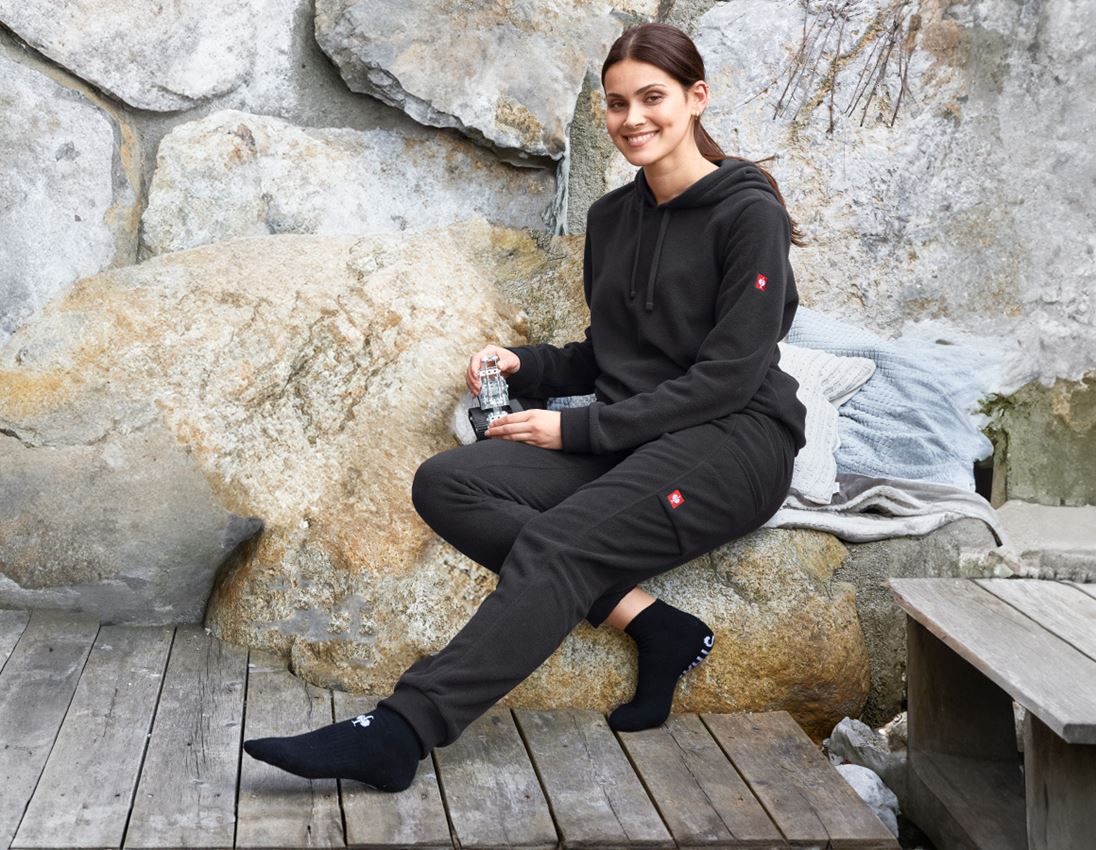 Accessories: e.s. Fleece Trousers, ladies' + black