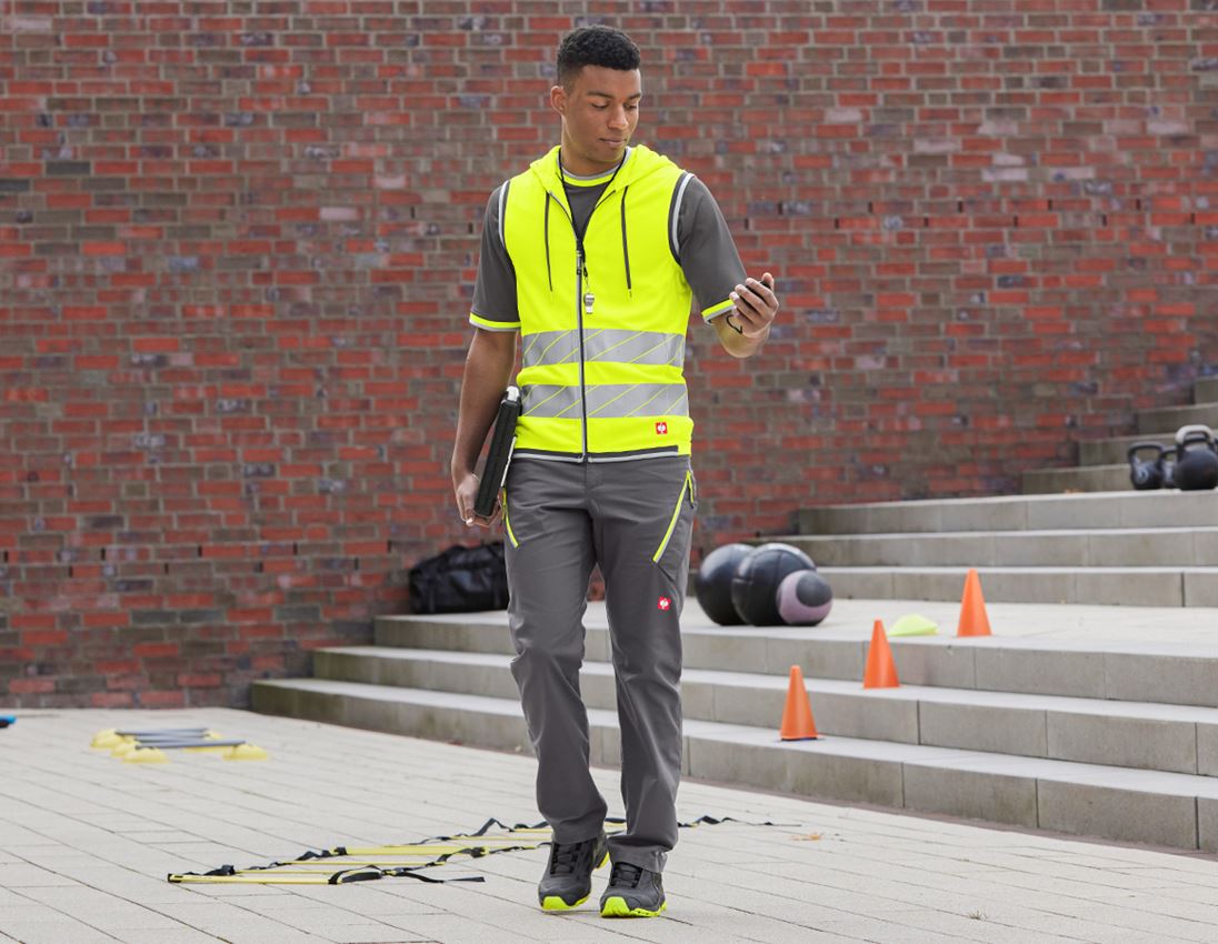 Work Trousers: Multipocket trousers e.s.ambition + anthracite/high-vis yellow 6
