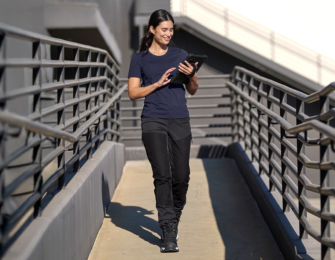 Work Trousers: Hybrid functional trousers e.s.trail, ladies' + black 1