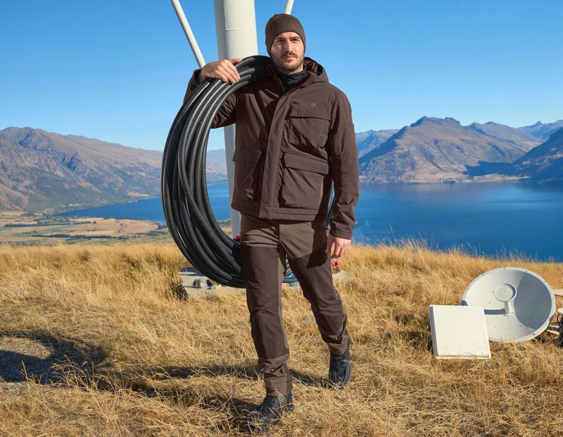 Work Trousers: Hybrid functional trousers e.s.trail + chestnut/hazelnut 2