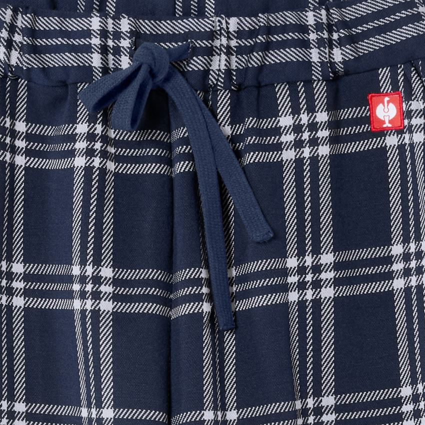 Accessories: e.s. Checkered Pyjama Bottoms, ladies' + deepblue/white 2