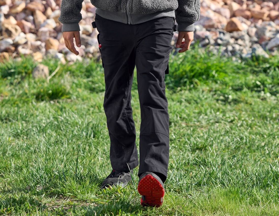 Trousers: Double Front trousers e.s.e:pic ripstop,children's + black