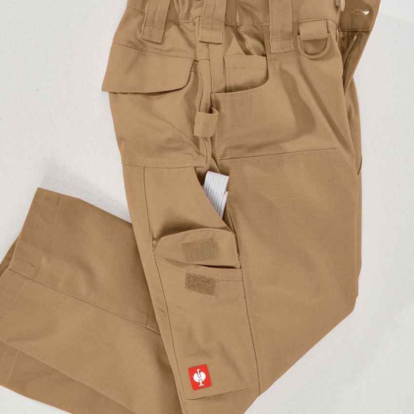 Trousers: Double Front trousers e.s.e:pic ripstop,children's + almondbrown 2