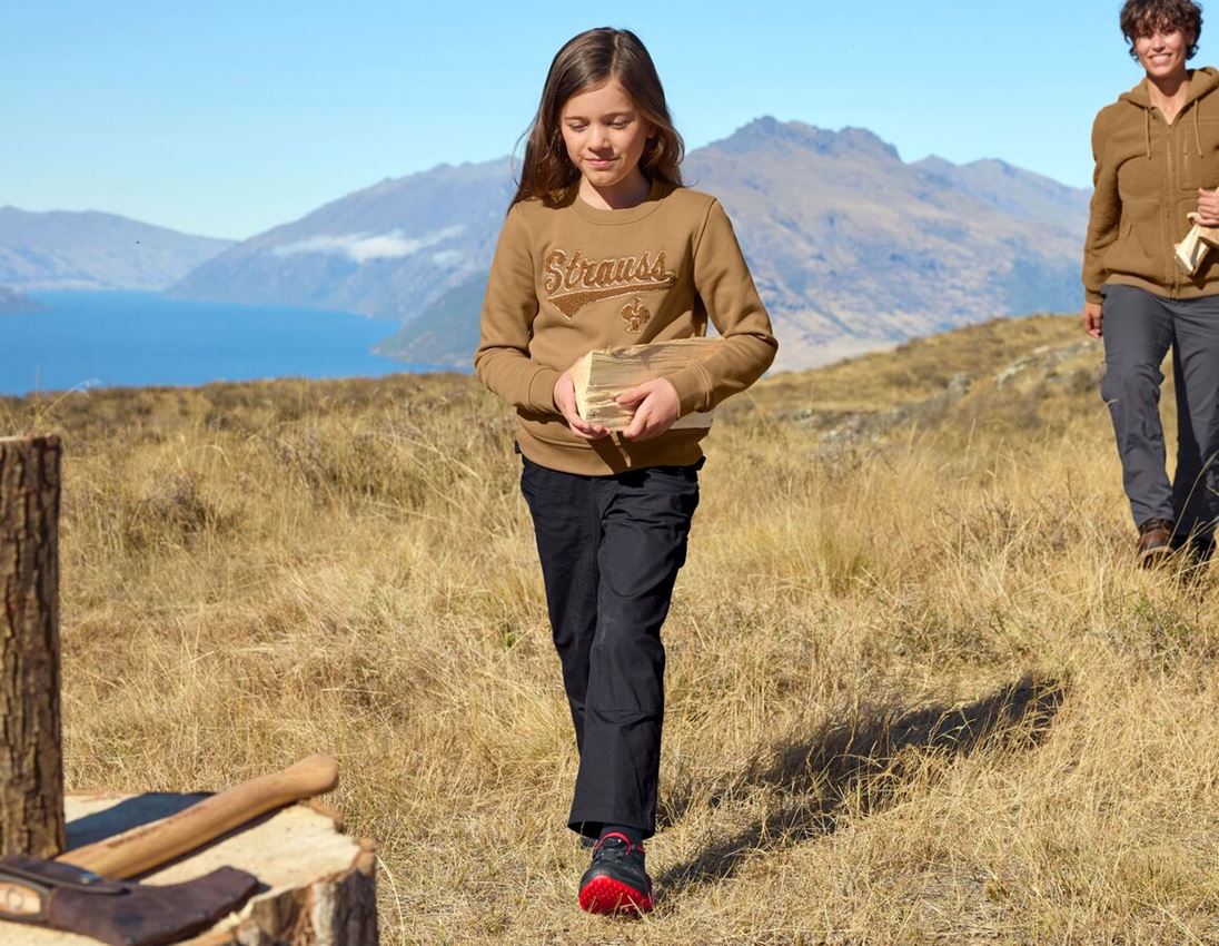 Trousers: Double Front trousers e.s.e:pic ripstop,children's + black 3