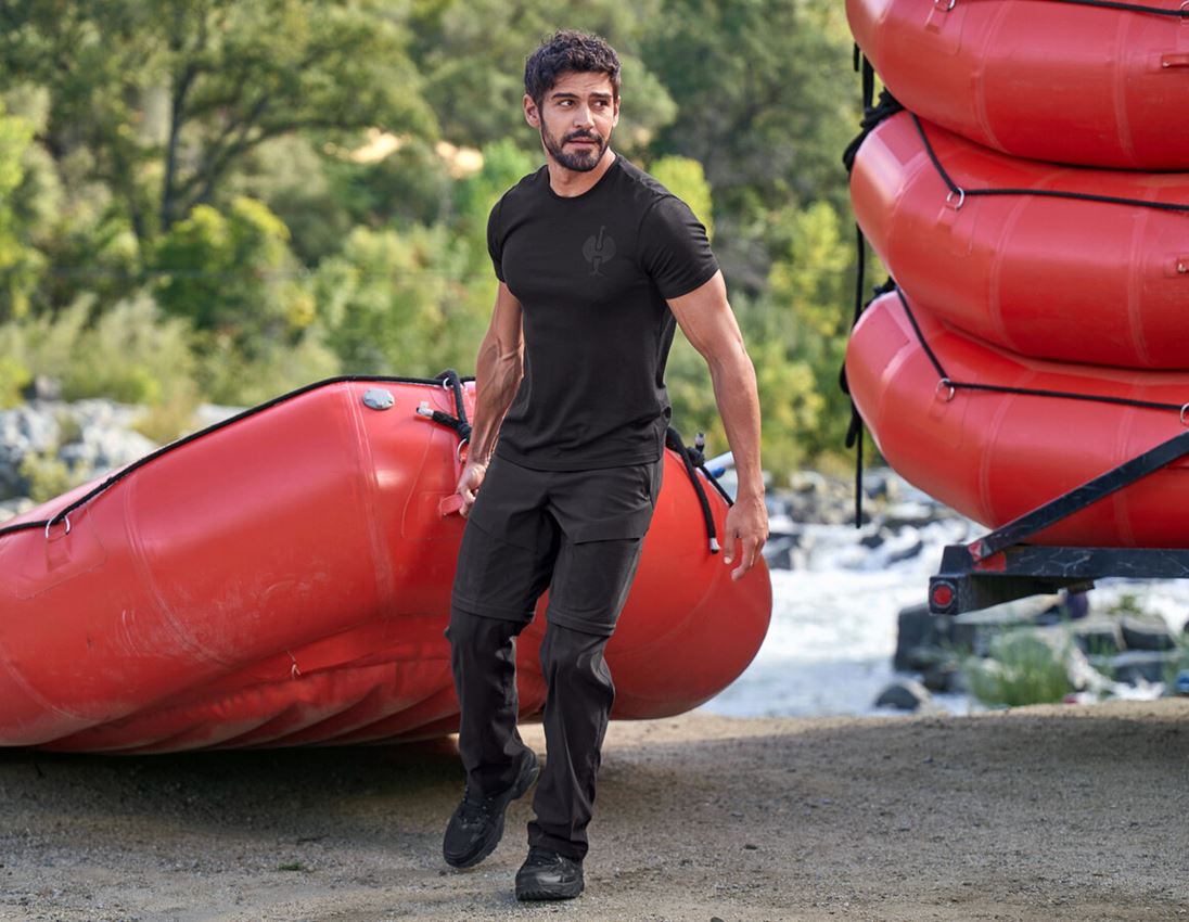 Clothing: Zip-off functional trousers e.s.trail + black 3