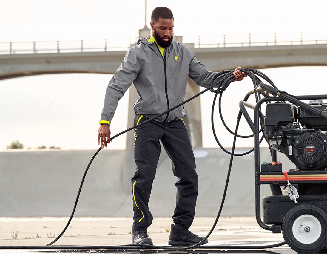 Work Trousers: All weather trousers e.s.trail + black/acid yellow 1