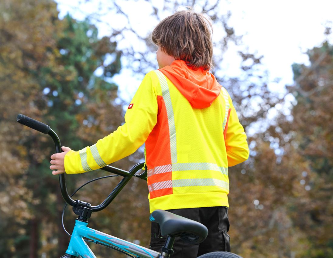 Jackets: High-vis functio. hooded jacket e.s.motion2020, c. + high-vis yellow/high-vis orange 1
