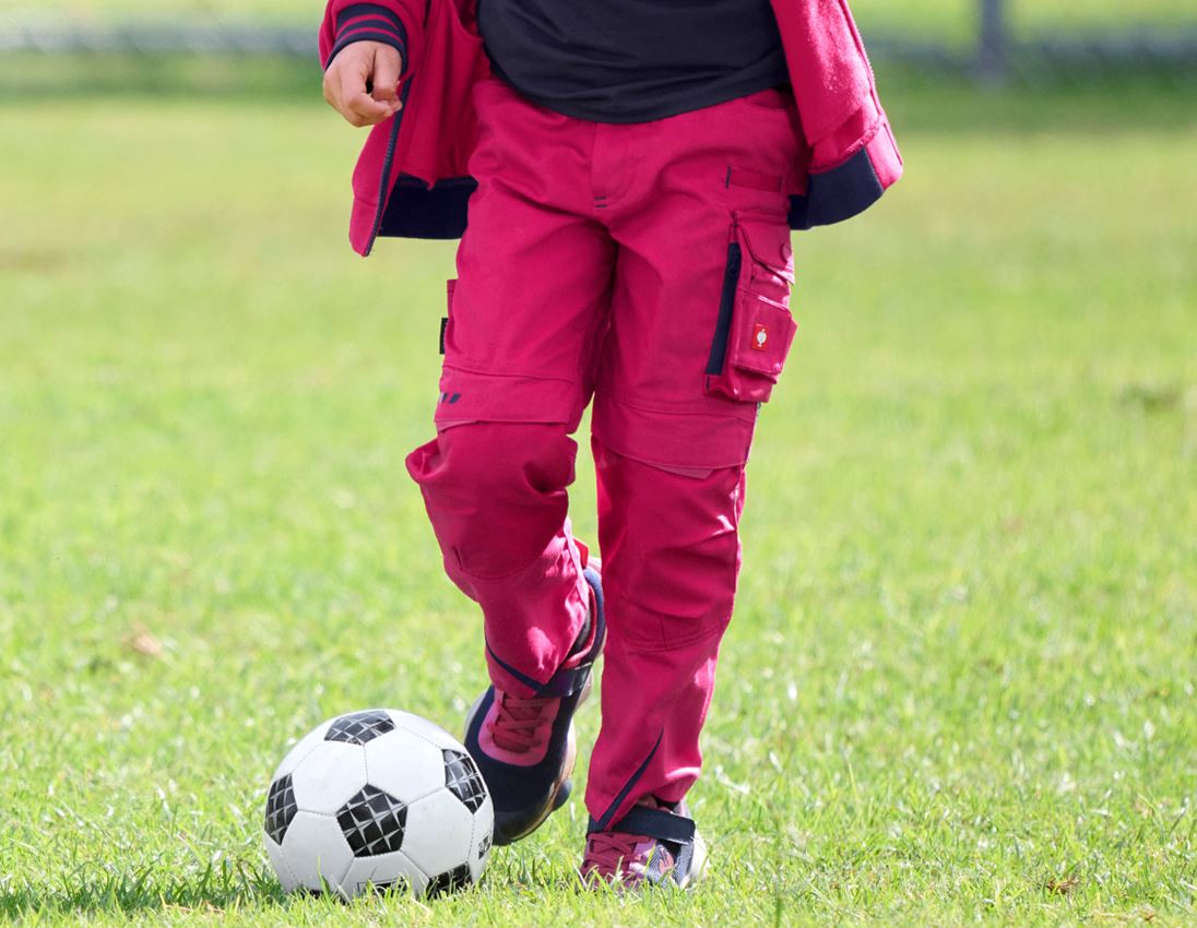 Trousers: Trousers e.s.motion 2020, children's + berry/navy