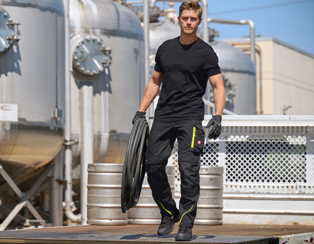 Work Trousers: Trousers e.s.motion 2020 + black/high-vis yellow/high-vis orange 2