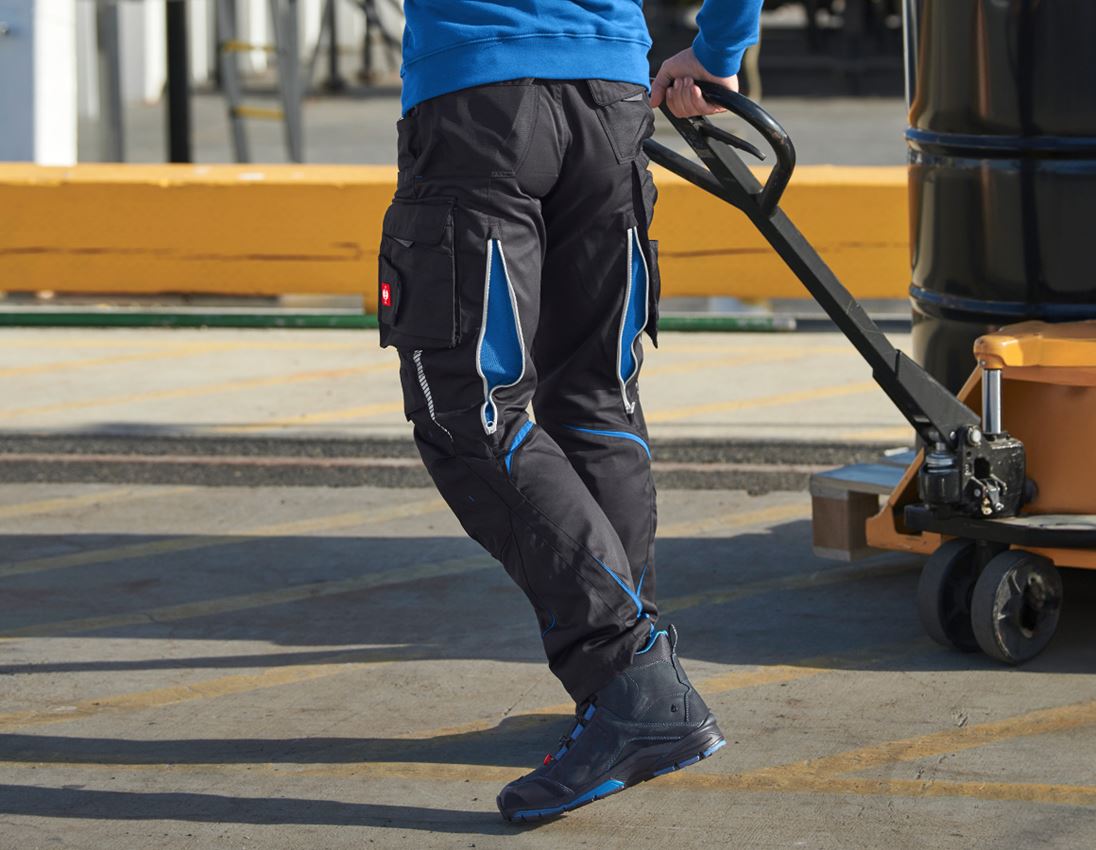 Work Trousers: Trousers e.s.motion 2020 + graphite/gentianblue 2
