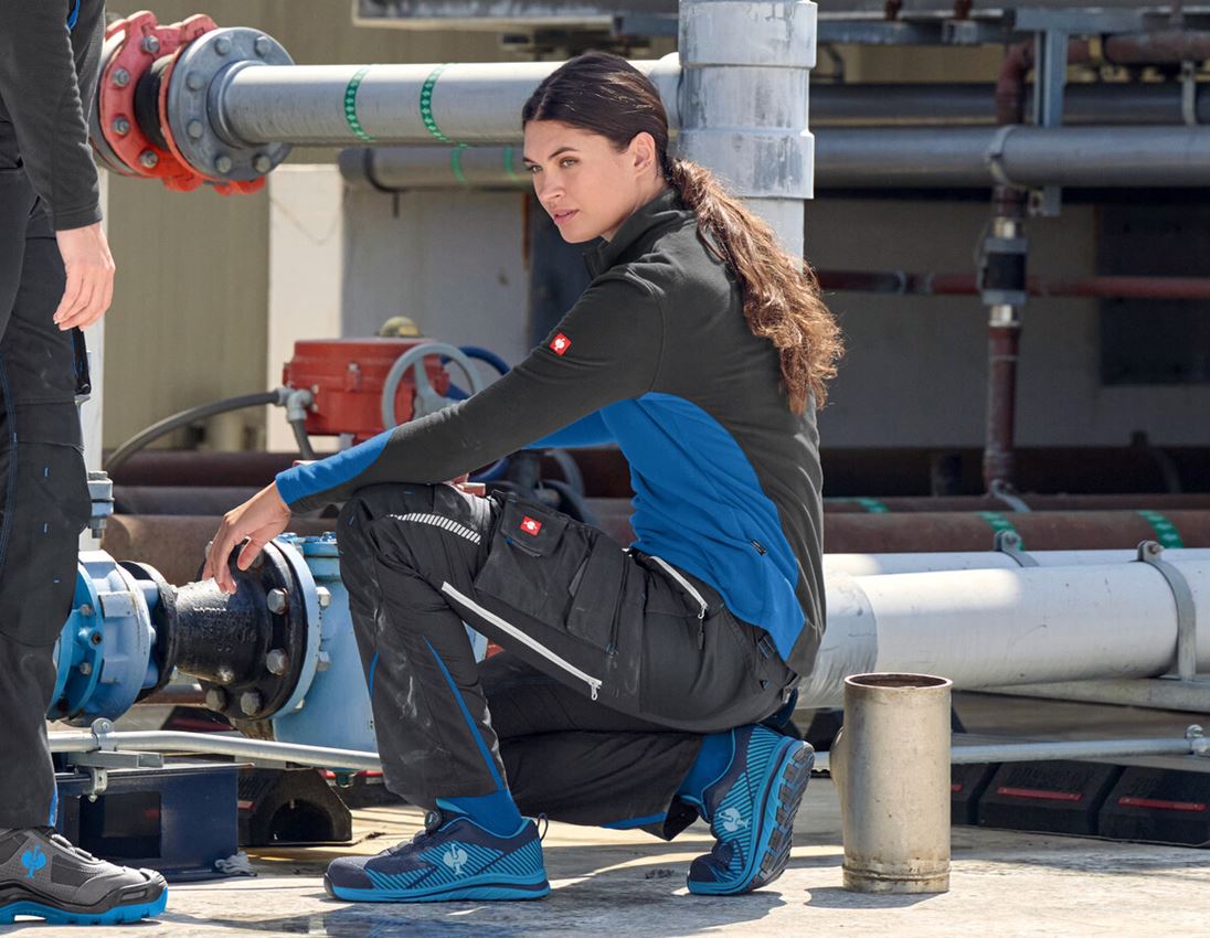 Work Trousers: Ladies' trousers e.s.motion 2020 + graphite/gentianblue 3