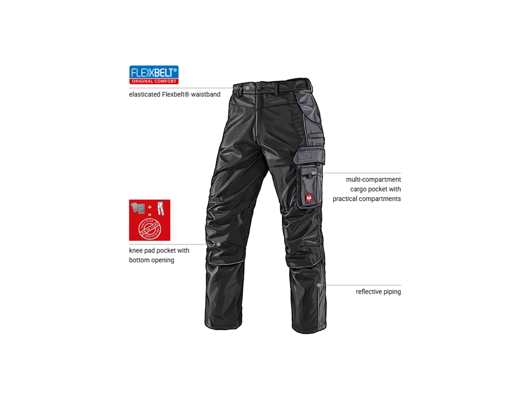 Automotive mechatronics technicians: Trousers e.s.active + black/anthracite 1