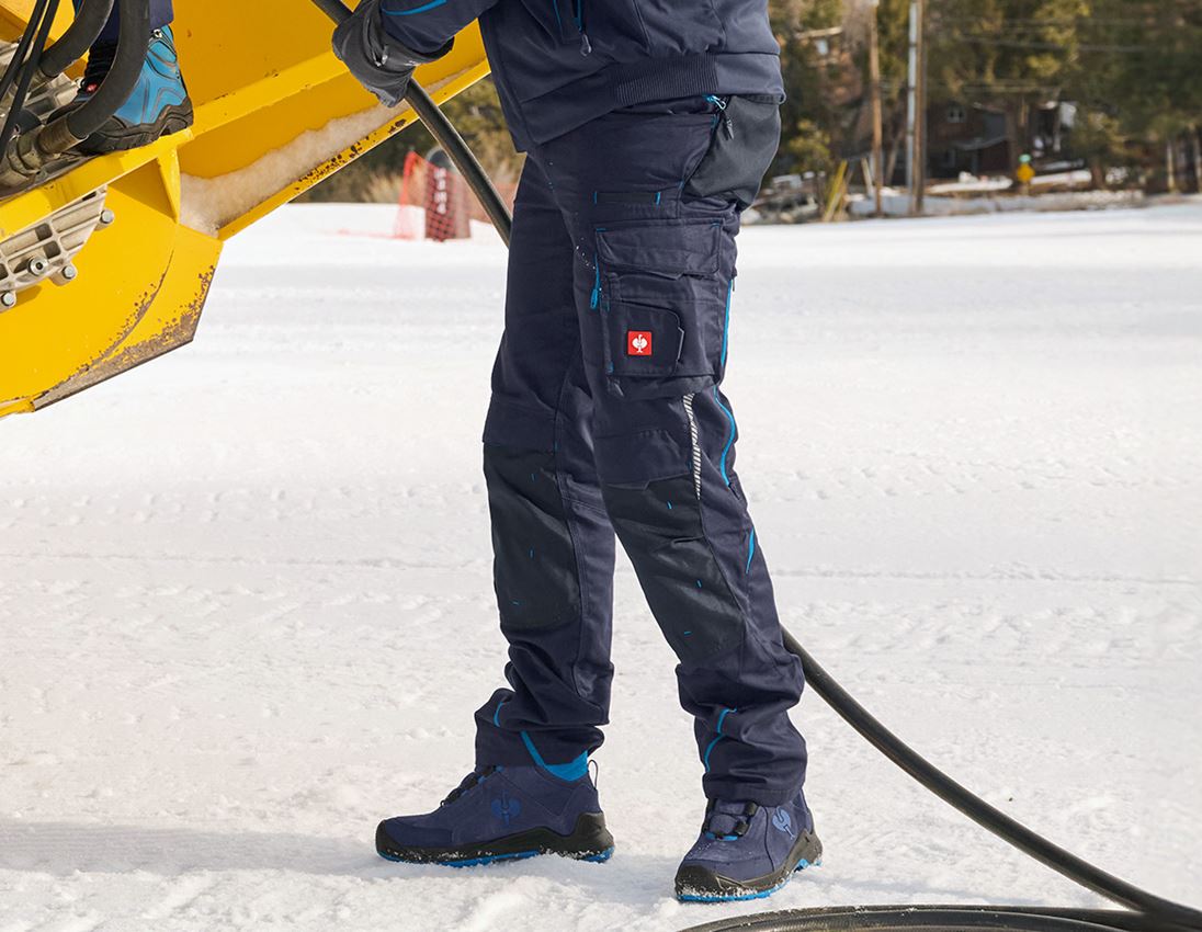 Work Trousers: Winter trousers e.s.motion 2020, men´s + navy/atoll
