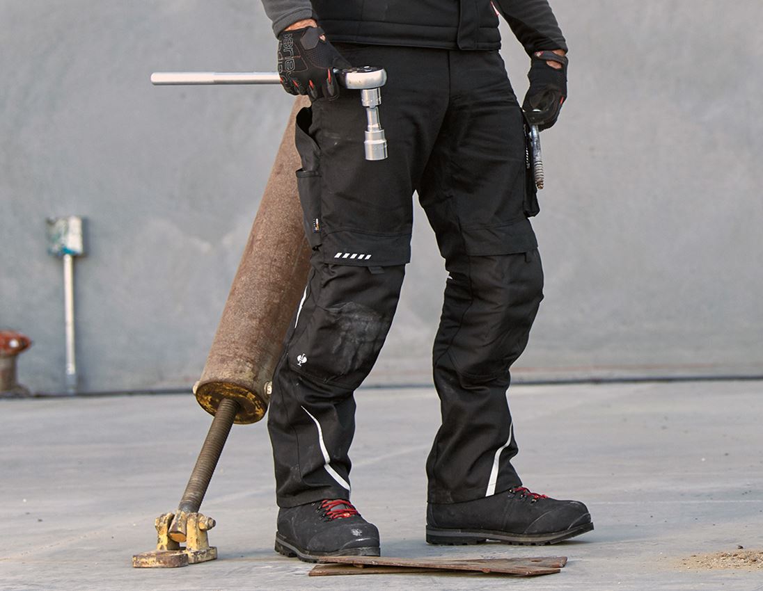 Work Trousers: Trousers e.s.motion Winter + black