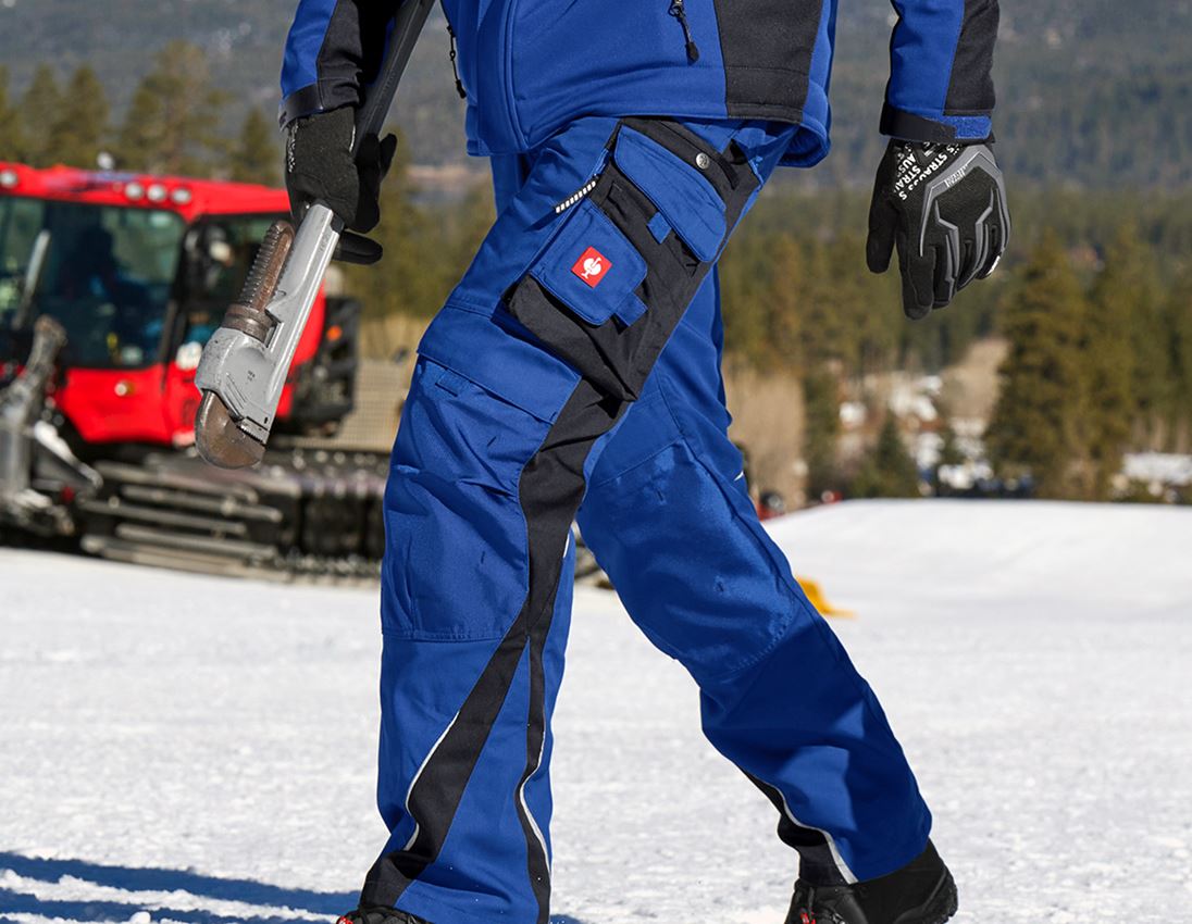 Work Trousers: Trousers e.s.motion Winter + royal/black 1