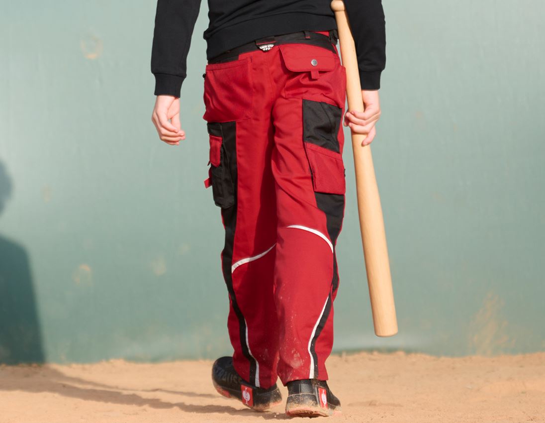 Trousers: Children's trousers e.s.motion + red/black 3