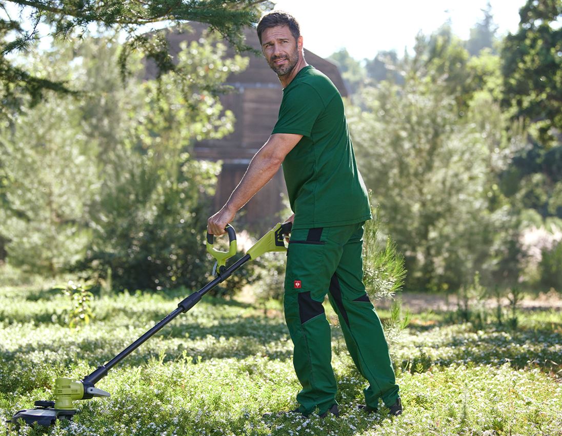 Work Trousers: Trousers e.s.vision, men's + green/black 1