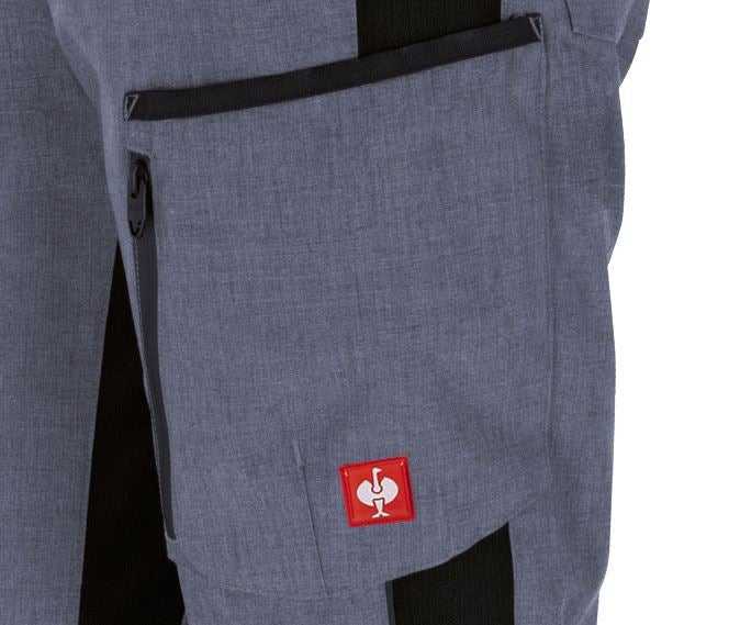 Work Trousers: Winter ladies' trousers e.s.vision + pacific melange/black 2