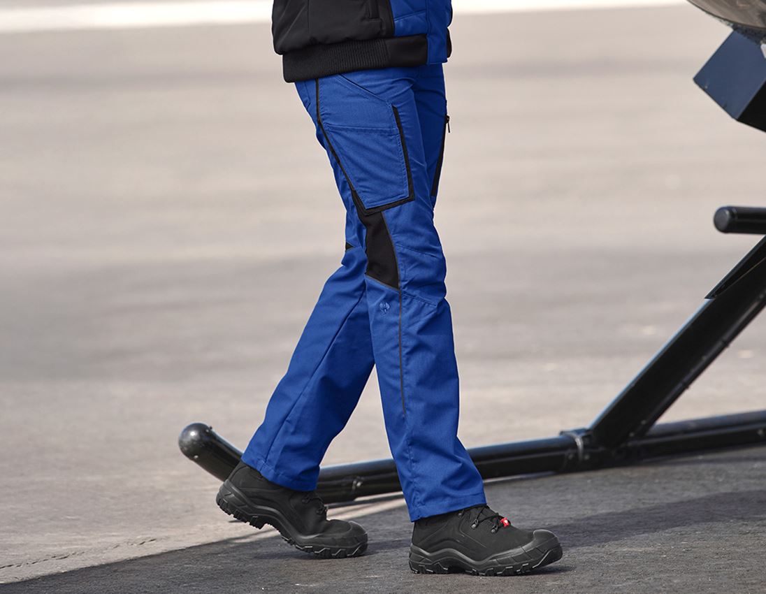 Work Trousers: Winter ladies' trousers e.s.vision + royalblue/black 1
