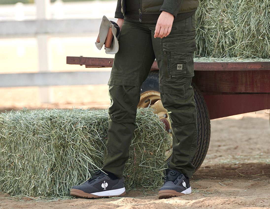 Work Trousers: Trousers e.s.motion ten, ladies' + disguisegreen