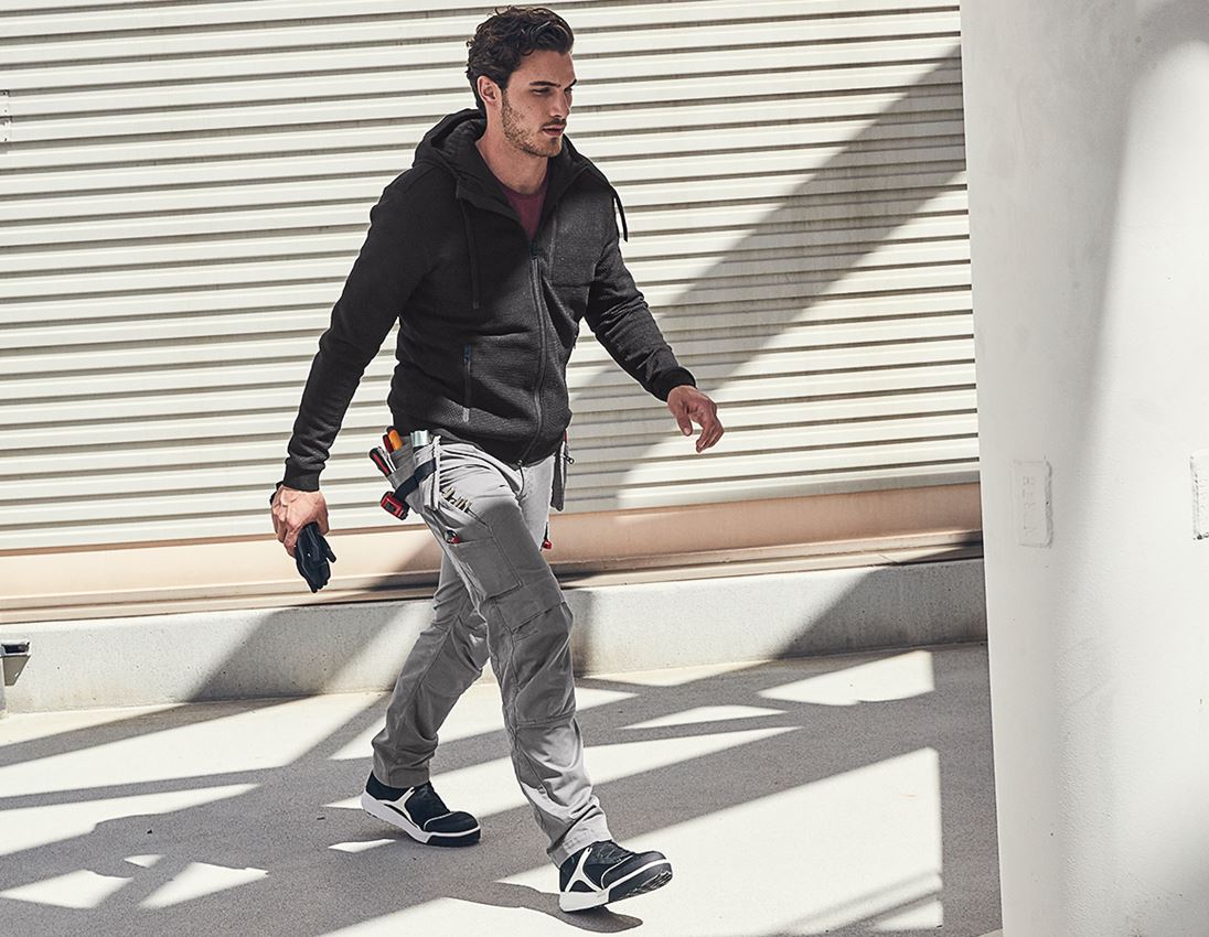 Work Trousers: Trousers e.s.motion ten tool-pouch + granite