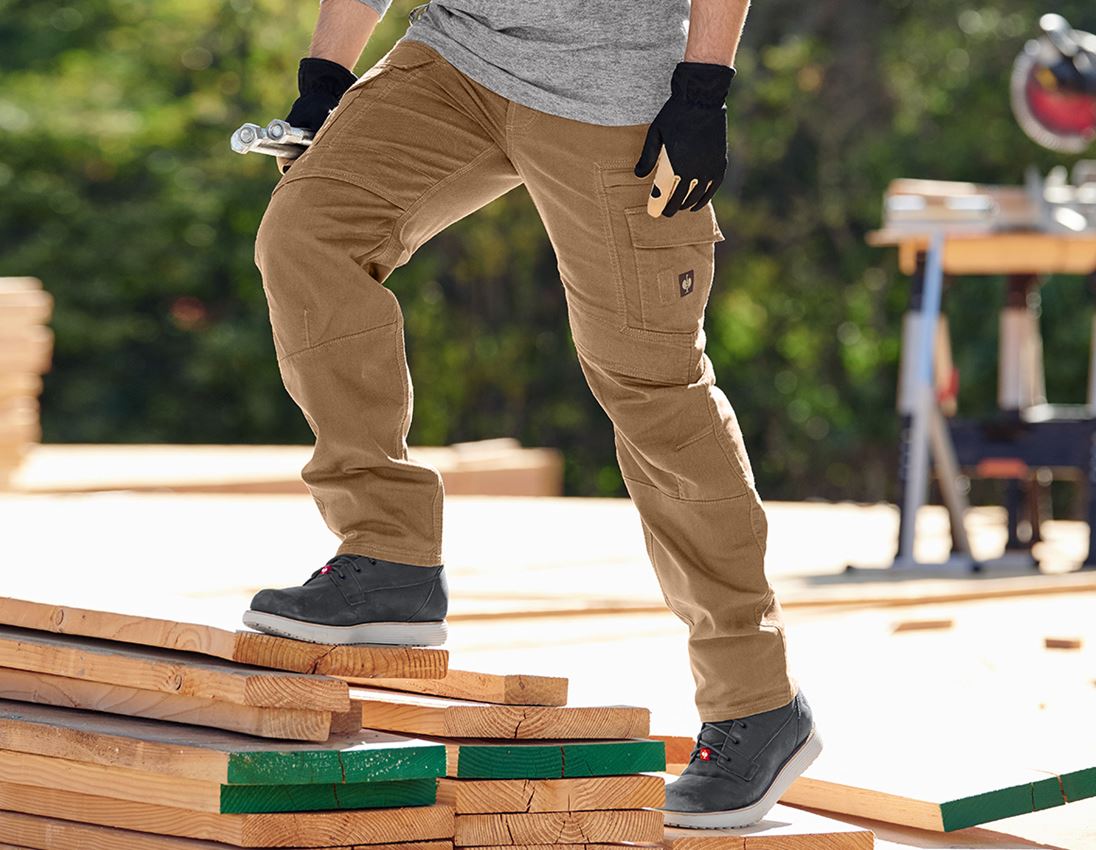 Work Trousers: Worker cargo trousers e.s.vintage + sepia 1
