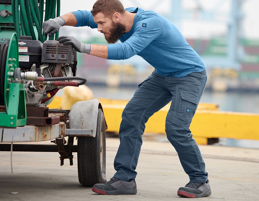 Work Trousers: Worker cargo trousers e.s.vintage + arcticblue 1
